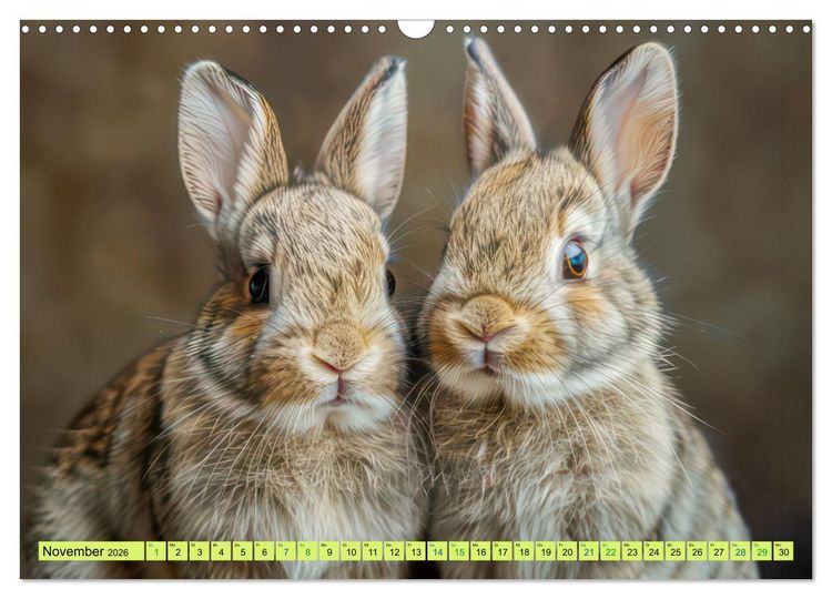 Produktbild: Kaninchen - Liebenswerte Fellb&auml;llchen (Wandkalender 2026 DIN A3 quer), CALVENDO Monatskalender