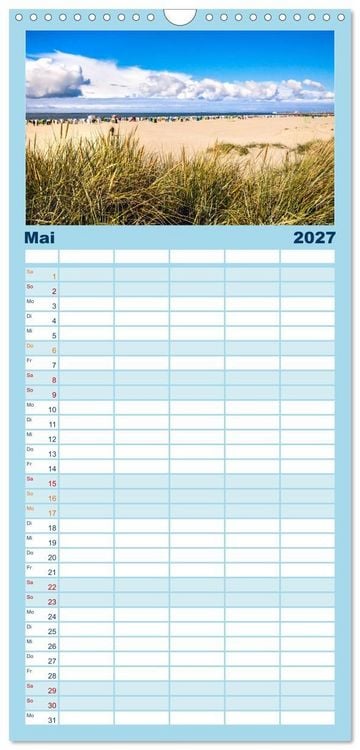 Produktbild: Familienplaner 2027 - Norden-Norddeich. Maritime Orte mit Flair mit 5 Spalten (Wandkalender, 21 x 45 cm) CALVENDO