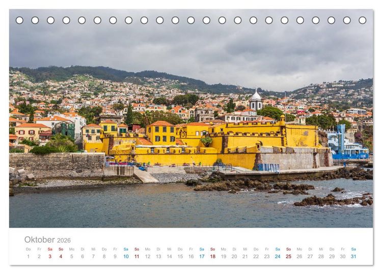 Produktbild: Funchal - Madeiras stolze Hauptstadt (Tischkalender 2026 DIN A5 quer), CALVENDO Monatskalender