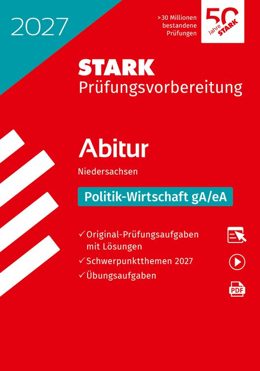 Produktbild: STARK Politik-Wirtschaft gA/eA - Abitur 2027 Niedersachsen - Pr&uuml;fungsvorbereitung