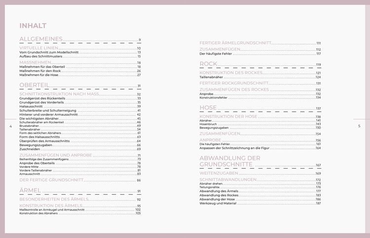 Schnittkonstruktion in der Mode - Maßschnitte