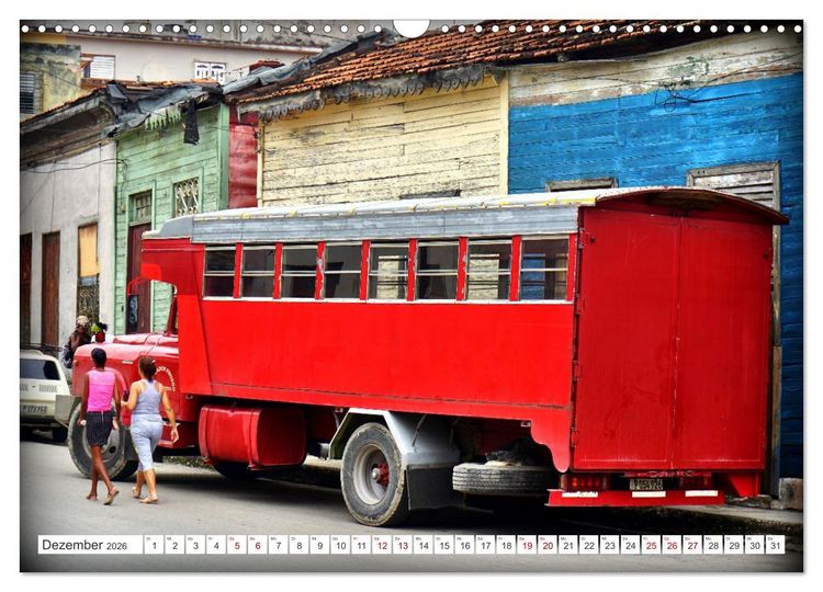 Produktbild: LKW-Busse - Made in Cuba (Wandkalender 2026 DIN A3 quer), CALVENDO Monatskalender