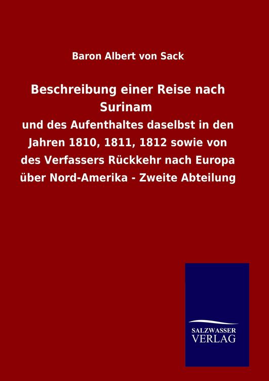Produktbild: Beschreibung einer Reise nach Surinam