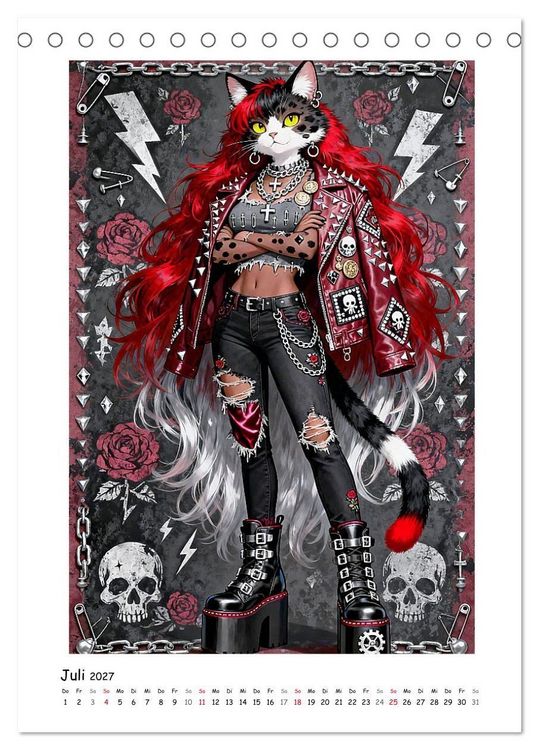 Produktbild: Fashion Cats - Weil Stil keine Grenzen kennt (Tischkalender 2027 DIN A5 hoch), CALVENDO Monatskalender