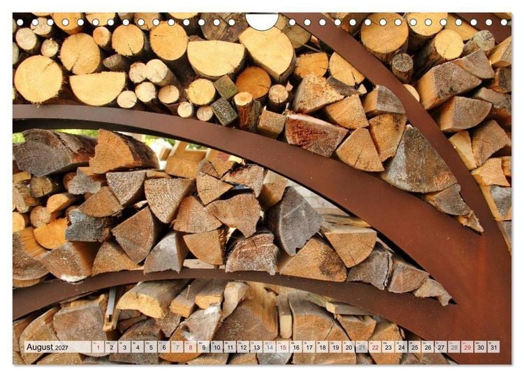 Produktbild: HOLZ - Stapel und St&auml;mme (Wandkalender 2027 DIN A4 quer), CALVENDO Monatskalender