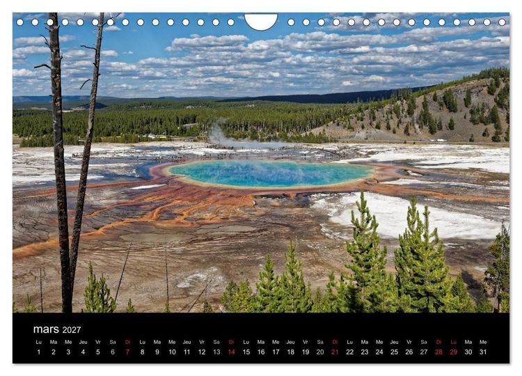 Produktbild: Yellowstone Un grand parc am&eacute;ricain (Calendrier mural 2027 DIN A4 vertical), CALVENDO calendrier mensuel
