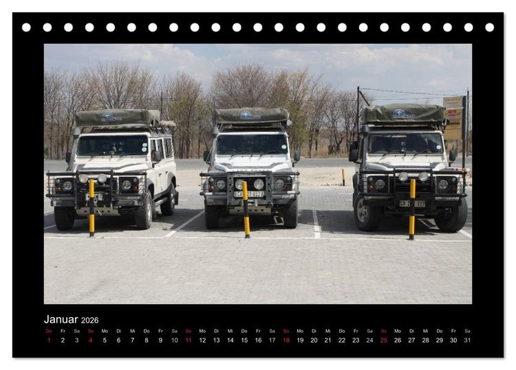 Produktbild: Land Rover Defender - Unterwegs in Afrika (Tischkalender 2026 DIN A5 quer), CALVENDO Monatskalender
