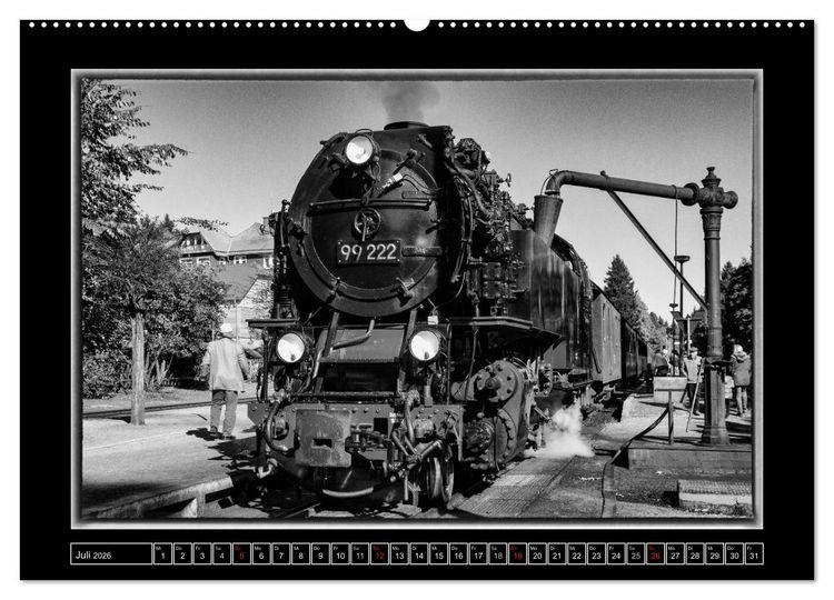 Produktbild: Unter Dampf - Eisenbahnromantik im Harz (Wandkalender 2026 DIN A2 quer), CALVENDO Monatskalender