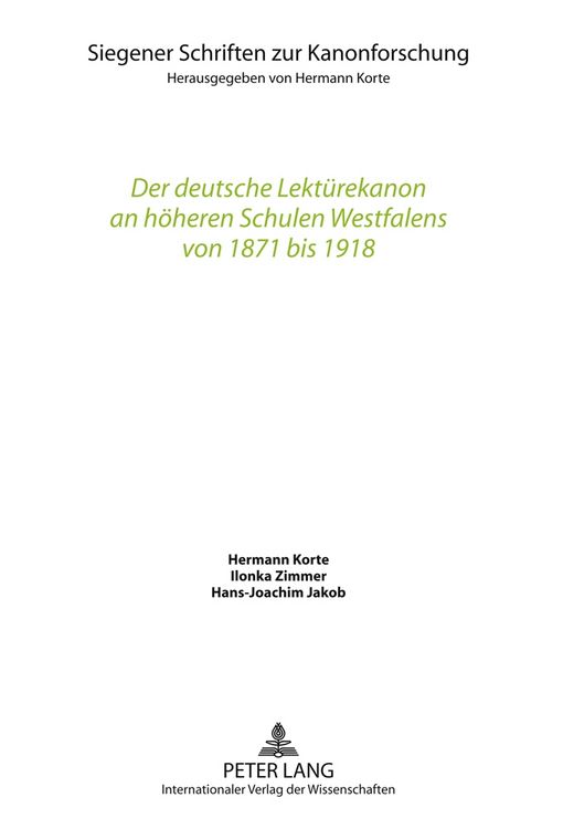 Produktbild: Der deutsche Lekt&uuml;rekanon an h&ouml;heren Schulen Westfalens von 1871 bis 1918