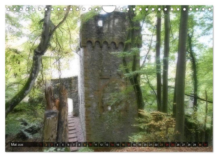 Produktbild: Burgen & Schl&ouml;sser im Odenwald (Wandkalender 2026 DIN A4 quer), CALVENDO Monatskalender