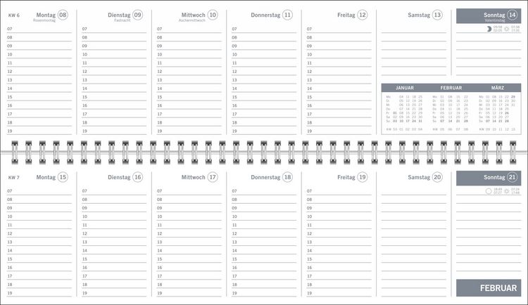 Produktbild: times&more Gr&uuml;n Wochenquerplaner 2027