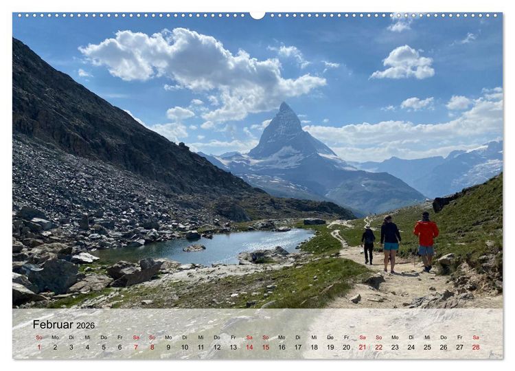 Produktbild: Alpenauszeit - Schweizer Bergsommermomente f&uuml;r die Seele (hochwertiger Premium Wandkalender 2026 DIN A2 quer), Kunstdruck in Hochglanz