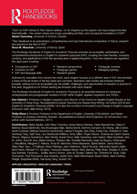 Produktbild: The Routledge Handbook of English for Academic Purposes