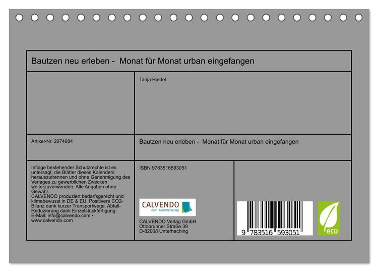 Produktbild: Bautzen neu erleben - Monat f&uuml;r Monat urban eingefangen (Tischkalender 2026 DIN A5 quer), CALVENDO Monatskalender
