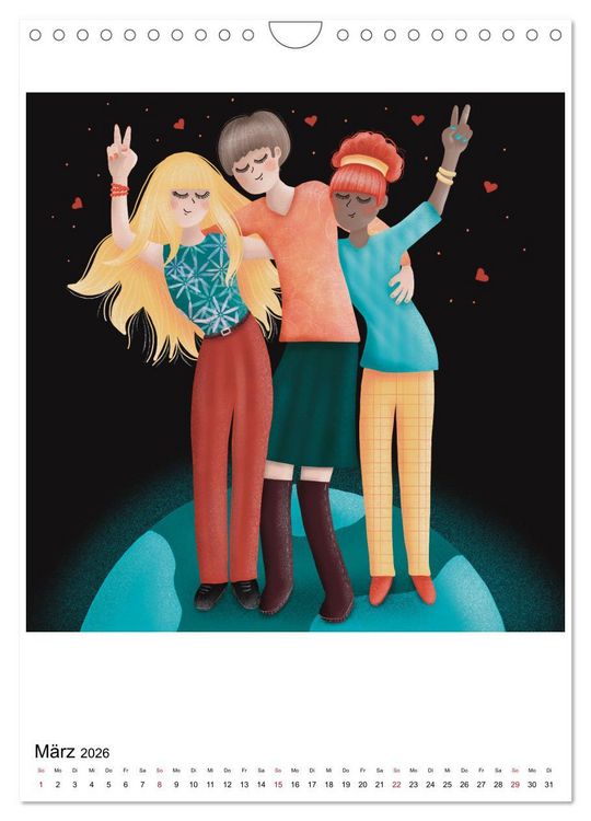 Produktbild: POWER OF FEMINITY - Kraft der Weiblichkeit (Wandkalender 2026 DIN A4 hoch), CALVENDO Monatskalender