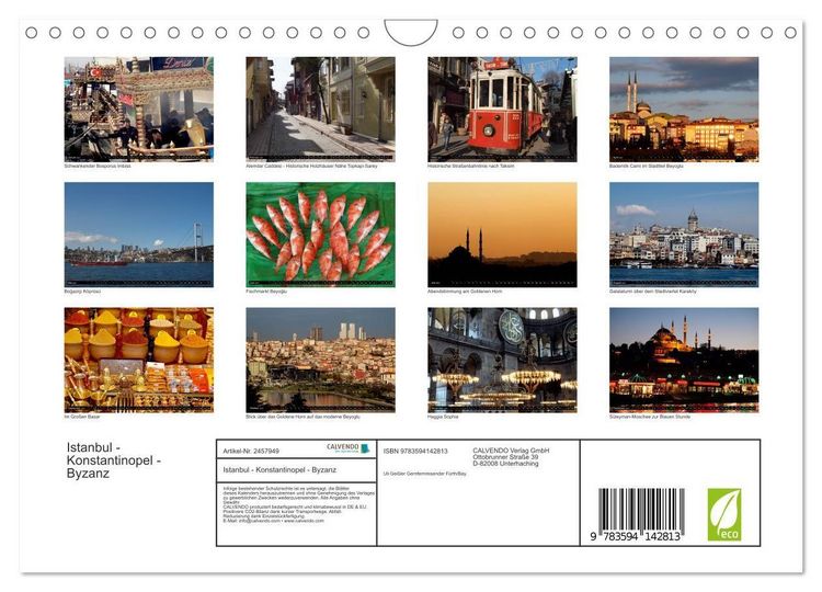 Produktbild: Istanbul - Konstantinopel - Byzanz (Wandkalender 2027 DIN A4 quer), CALVENDO Monatskalender