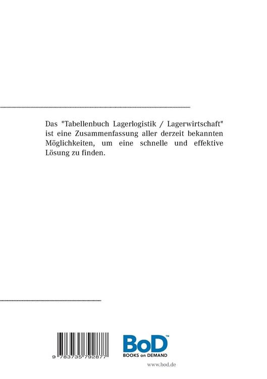 Produktbild: Tabellenbuch Lagerlogistik / Lagerwirtschaft