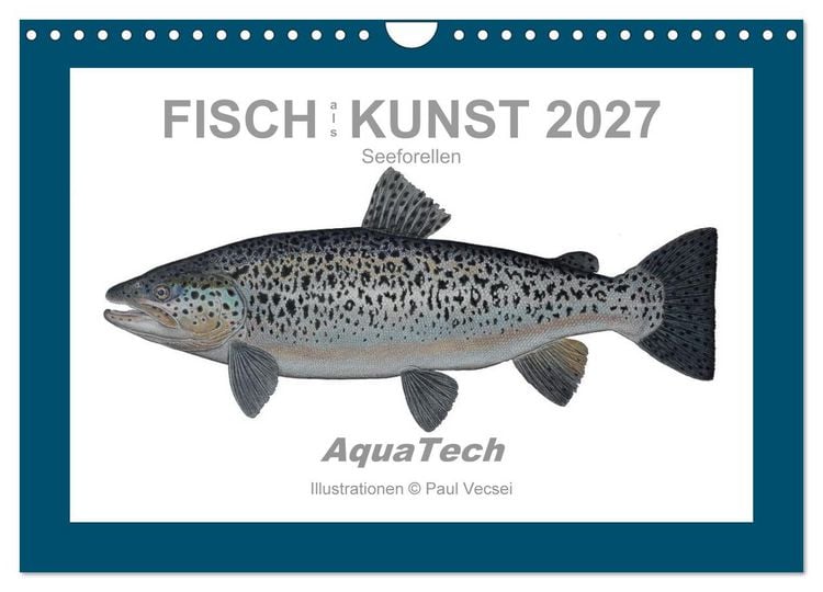 Produktbild: Fisch als Kunst 2027: Seeforellen (Wandkalender 2027 DIN A4 quer), CALVENDO Monatskalender
