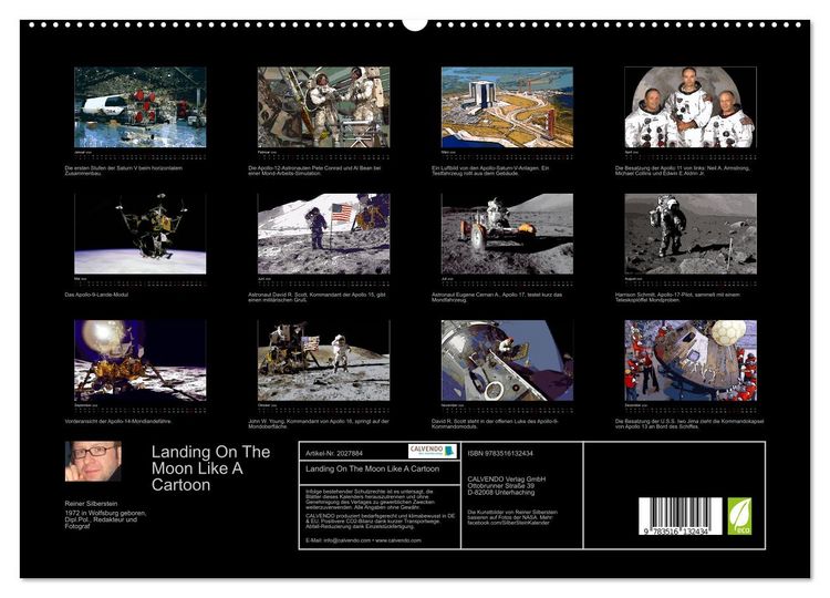Produktbild: Landing On The Moon Like A Cartoon (hochwertiger Premium Wandkalender 2026 DIN A2 quer), Kunstdruck in Hochglanz
