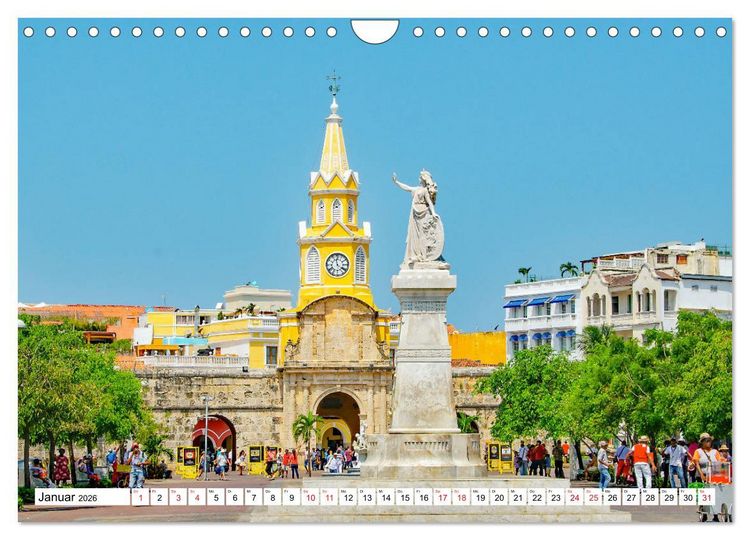 Produktbild: Cartagena - Stadt an der Karibikk&uuml;ste Kolumbiens (Wandkalender 2026 DIN A4 quer), CALVENDO Monatskalender