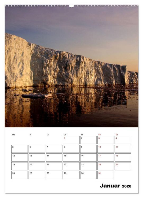 Produktbild: Die Eisberge von Ilulissat (Wandkalender 2026 DIN A2 hoch), CALVENDO Monatskalender