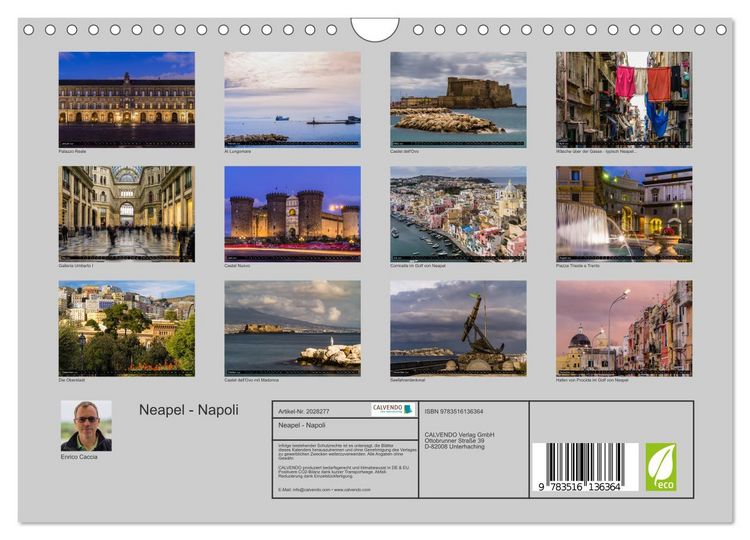 Produktbild: Neapel - Napoli (Wandkalender 2026 DIN A4 quer), CALVENDO Monatskalender
