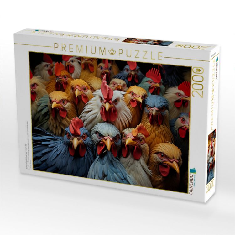 Produktbild: CALVENDO Puzzle Viele lustige H&uuml;hner auf einem Bild | 2000 Teile Lege-Gr&ouml;&szlig;e 90x67cm Foto-Puzzle f&uuml;r gl&uuml;ckliche Stunden