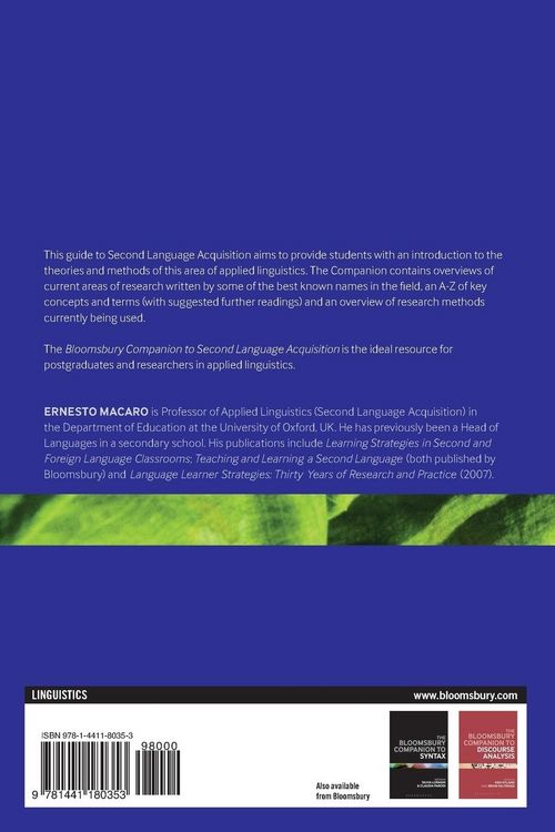 Produktbild: The Bloomsbury Companion to Second Language Acquisition