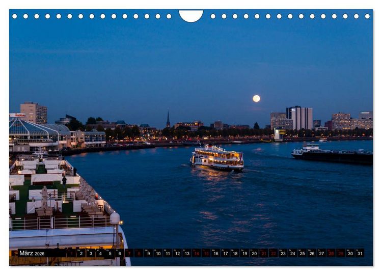 Produktbild: Rotterdam bei Nacht (Wandkalender 2026 DIN A4 quer), CALVENDO Monatskalender