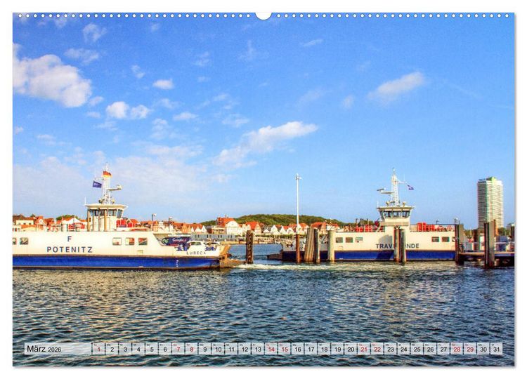 Produktbild: Halbinsel Priwall bei Travem&uuml;nde &ndash; Impressionen von der Ostseek&uuml;ste (Wandkalender 2026 DIN A2 quer), CALVENDO Monatskalender