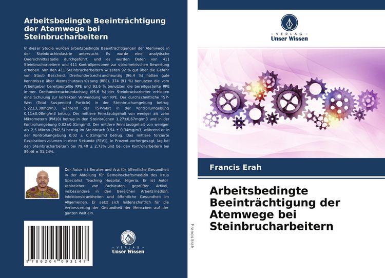 Produktbild: Arbeitsbedingte Beeintr&auml;chtigung der Atemwege bei Steinbrucharbeitern