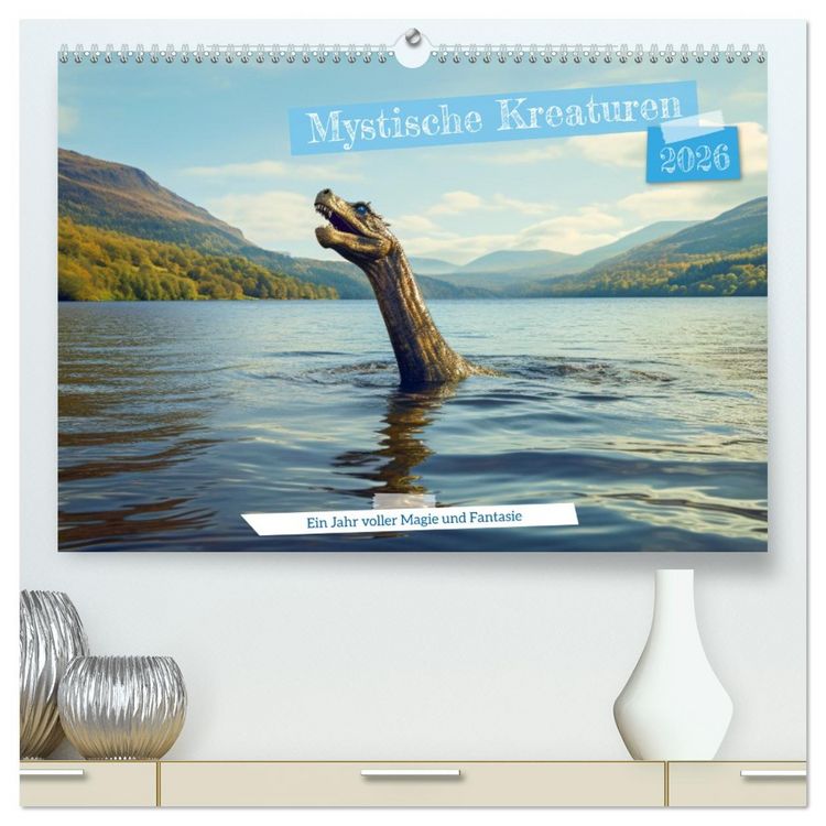 Produktbild: Mystische Kreaturen - Ein Jahr voller Magie und Fantasie (hochwertiger Premium Wandkalender 2026 DIN A2 quer), Kunstdruck in Hochglanz