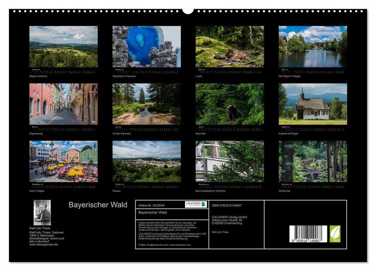 Produktbild: Bayerischer Wald (hochwertiger Premium Wandkalender 2026 DIN A2 quer), Kunstdruck in Hochglanz