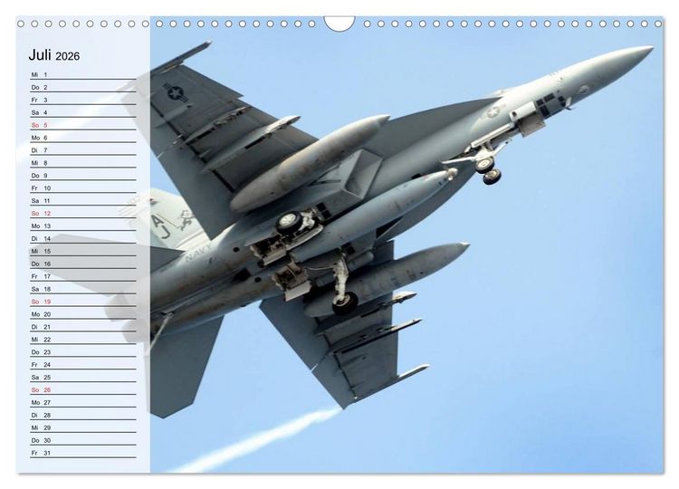 Produktbild: Kriegstechnik. Kampfjet-Impressionen (Wandkalender 2026 DIN A3 quer), CALVENDO Monatskalender