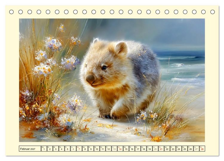 Produktbild: Wombats. Australiens liebenswerte Beuteltiere (Tischkalender 2027 DIN A5 quer), CALVENDO Monatskalender