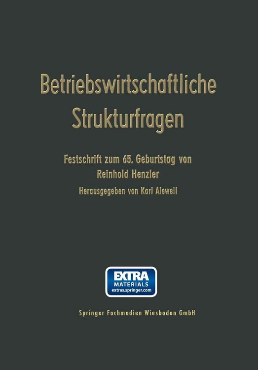Produktbild: Betriebswirtschaftliche Strukturfragen