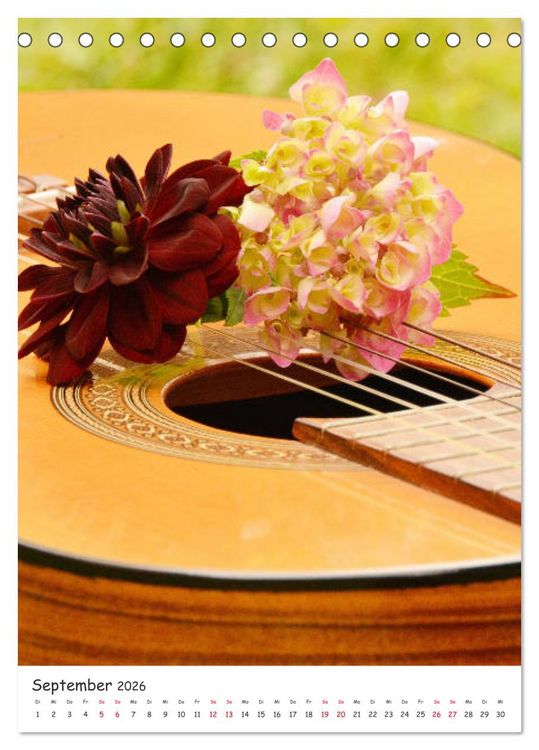 Produktbild: Gitarren Show-Up (Tischkalender 2026 DIN A5 hoch), CALVENDO Monatskalender