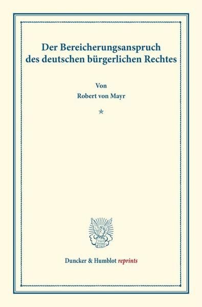 Produktbild: Der Bereicherungsanspruch