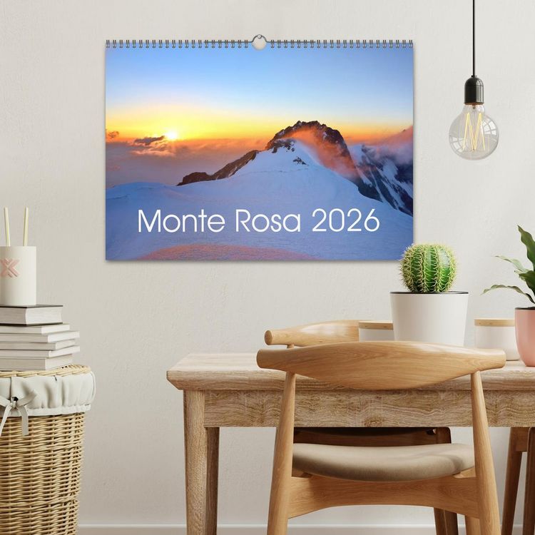 Produktbild: Monte Rosa (Wandkalender 2026 DIN A3 quer), CALVENDO Monatskalender