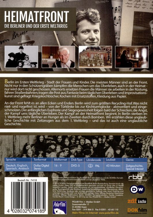 Produktbild: Heimatfront - Die Berliner und der Erste Weltkrieg