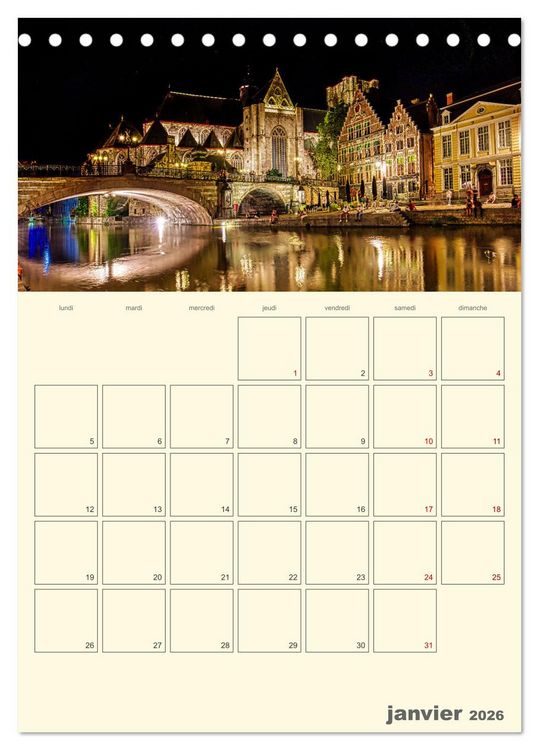 Produktbild: Comt&eacute; belge de Flandre (Calendrier de bureau 2026 DIN A5 horizontal), CALVENDO calendrier mensuel