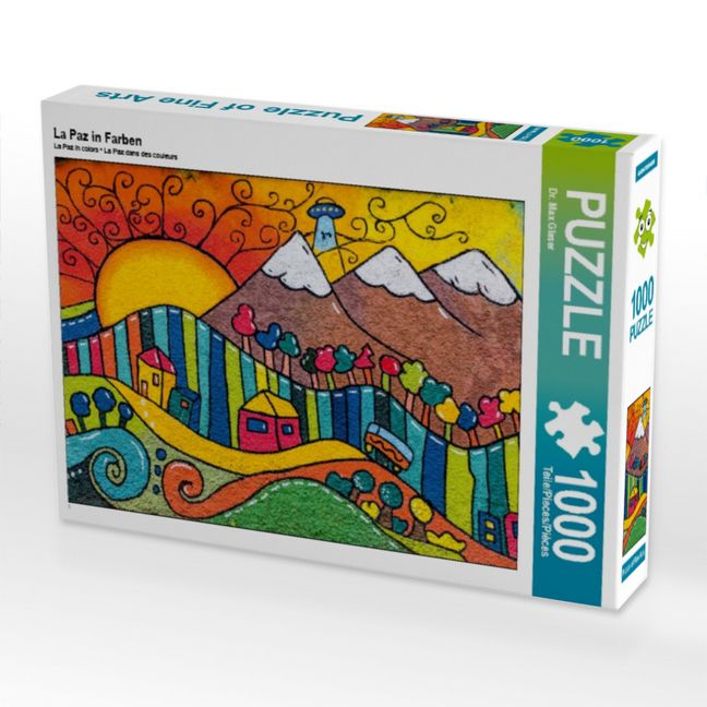 Produktbild: CALVENDO Puzzle La Paz in Farben | 1000 Teile Lege-Gr&ouml;&szlig;e 64x48cm Foto-Puzzle f&uuml;r gl&uuml;ckliche Stunden