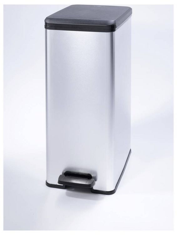 Produktbild: Curver 213298 M&uuml;lleimer 40l (B x H x T) 250 x 610 x 420mm Silber, Schwarz 1St.