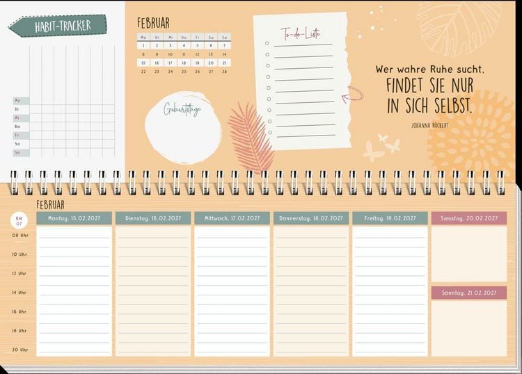 Produktbild: Tischkalender 2027 quer: Einatmen. Ausatmen. Sein.