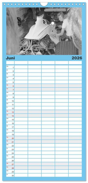 Produktbild: Familienplaner 2026 - Formel, Rennen, Boxengasse 1971-&acute;83 mit 5 Spalten (Wandkalender, 21 x 45 cm) CALVENDO