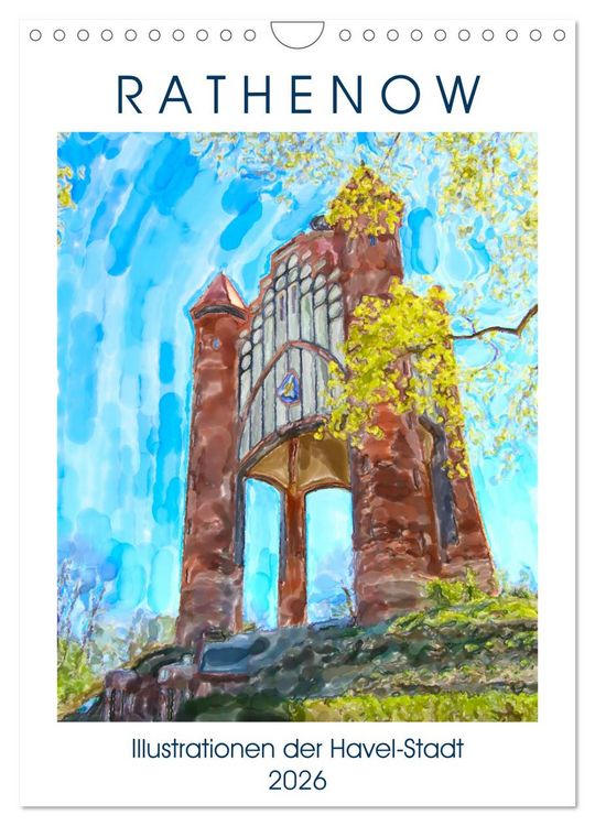 Produktbild: Rathenow - Illustrationen der Havel-Stadt (Wandkalender 2026 DIN A4 hoch), CALVENDO Monatskalender