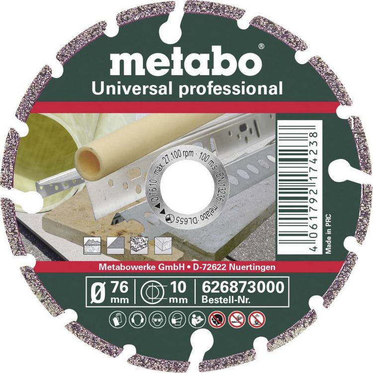 Produktbild: Metabo UP Professional 626873000 Diamanttrennscheibe 76mm 1St.