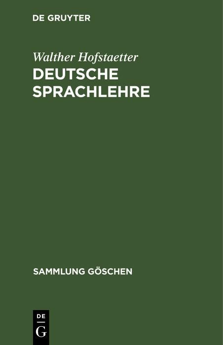 Produktbild: Deutsche Sprachlehre