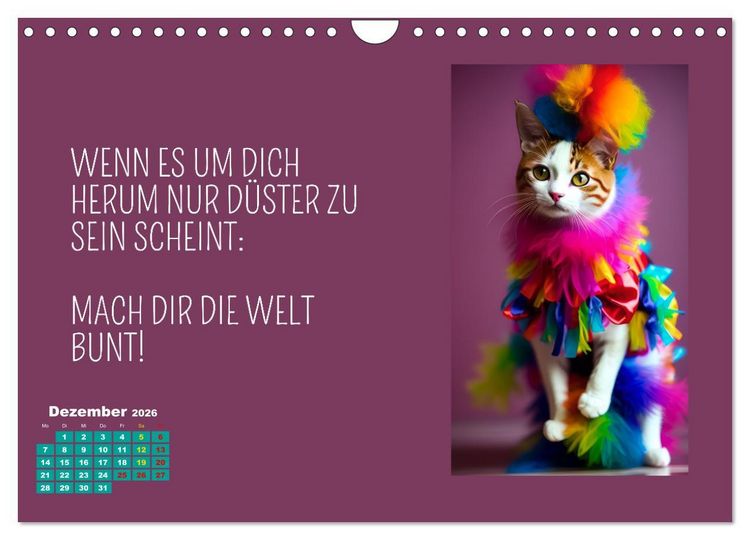 Produktbild: Tierisch motiviert (Wandkalender 2026 DIN A4 quer), CALVENDO Monatskalender