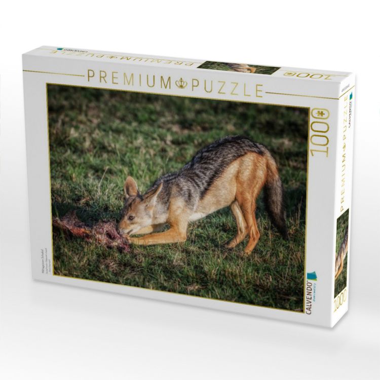 Produktbild: CALVENDO Puzzle Mittagessen Schakal | 1000 Teile Lege-Gr&ouml;&szlig;e 64x48cm Foto-Puzzle f&uuml;r gl&uuml;ckliche Stunden
